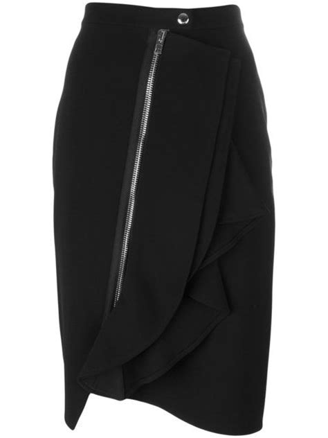 givenchy high waisted pencil skirt|givenchy asymmetrical skirt.